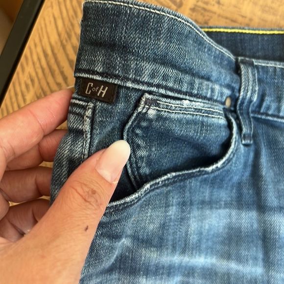 Citizens Of Humanity Denim Jean Shorts Distressed Ripped Bottom Size 29 - Picture 6 of 9